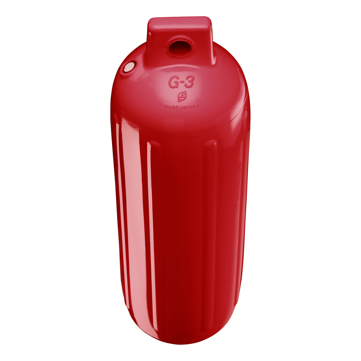 Classic Red boat fender, Polyform G-3 angled shot
