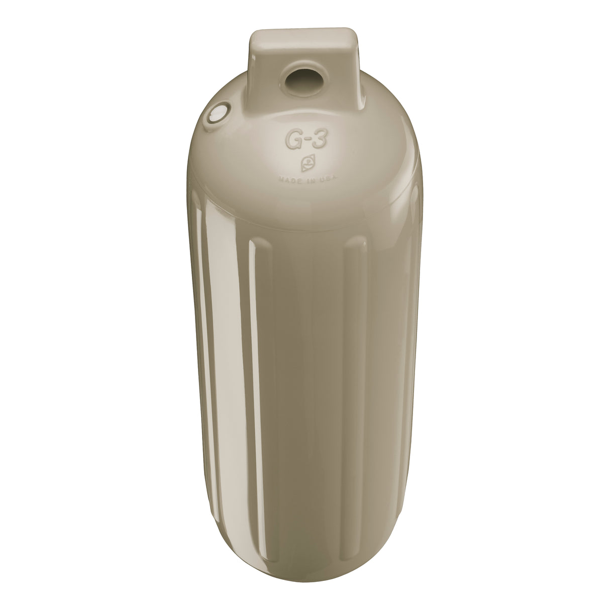 Sand boat fender, Polyform G-3 angled shot