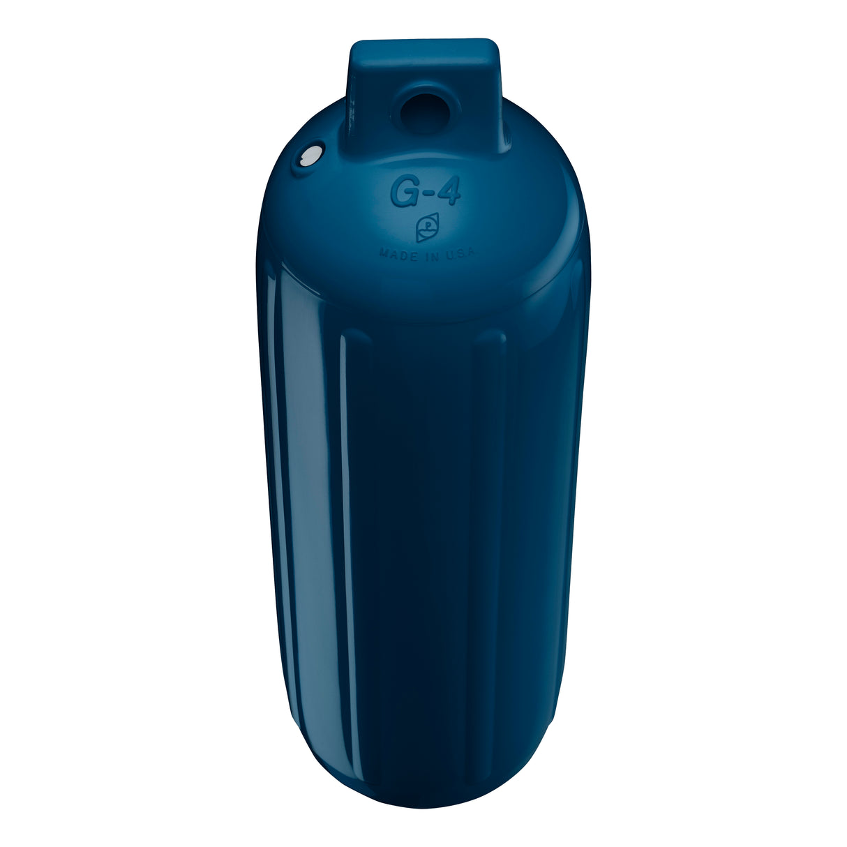 Catalina Blue boat fender, Polyform G-4 angled shot