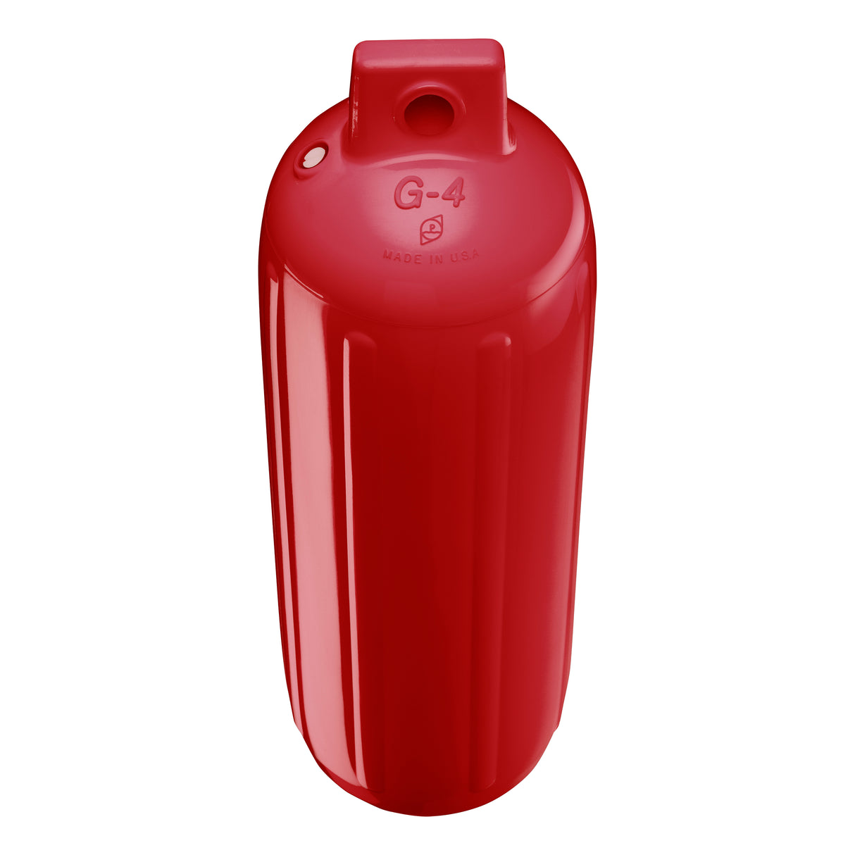 Classic Red boat fender, Polyform G-4 angled shot