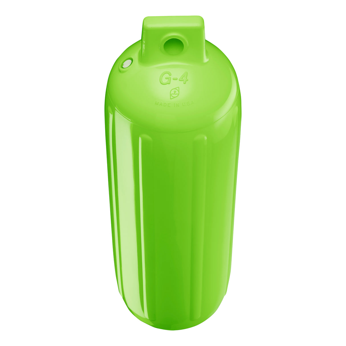 Lime boat fender, Polyform G-4 angled shot