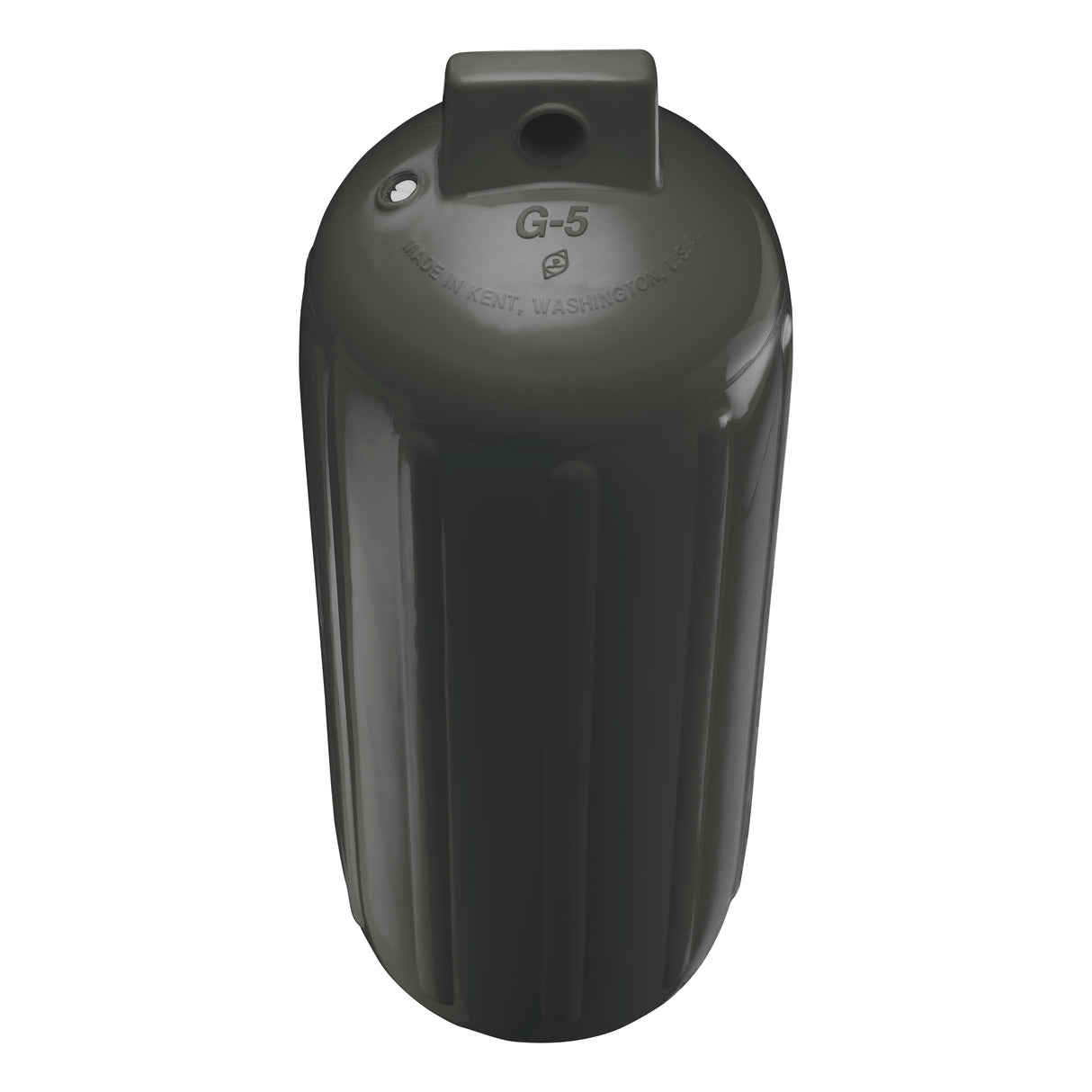 Graphite boat fender, Polyform G-5 angled shot