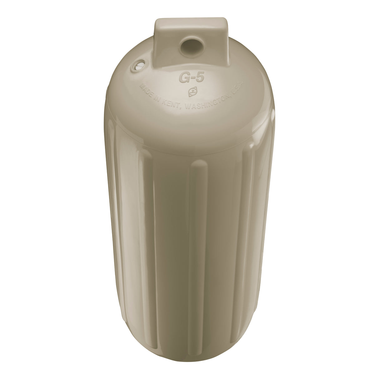 Sand boat fender, Polyform G-5 angled shot