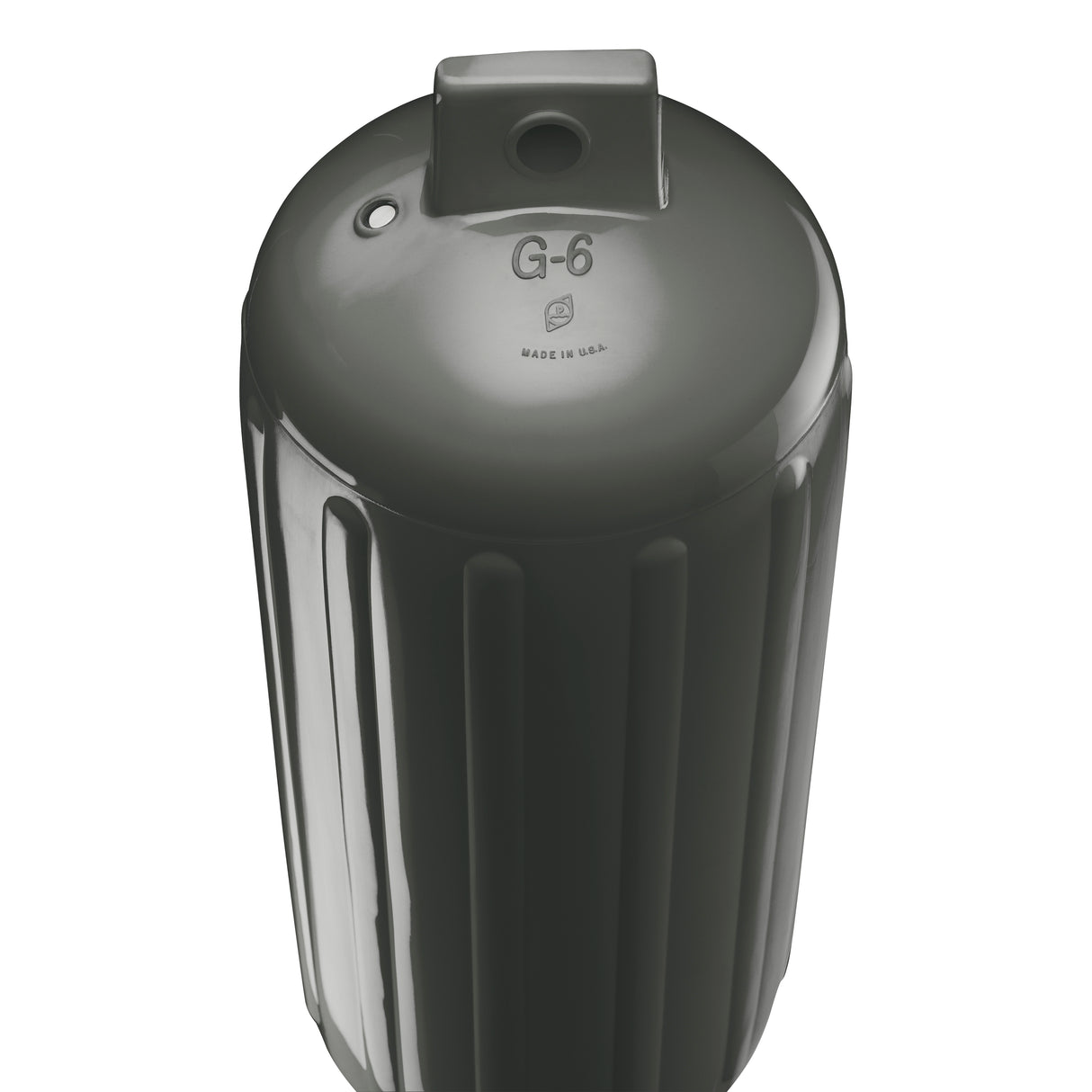 Graphite boat fender, Polyform G-6 angled shot