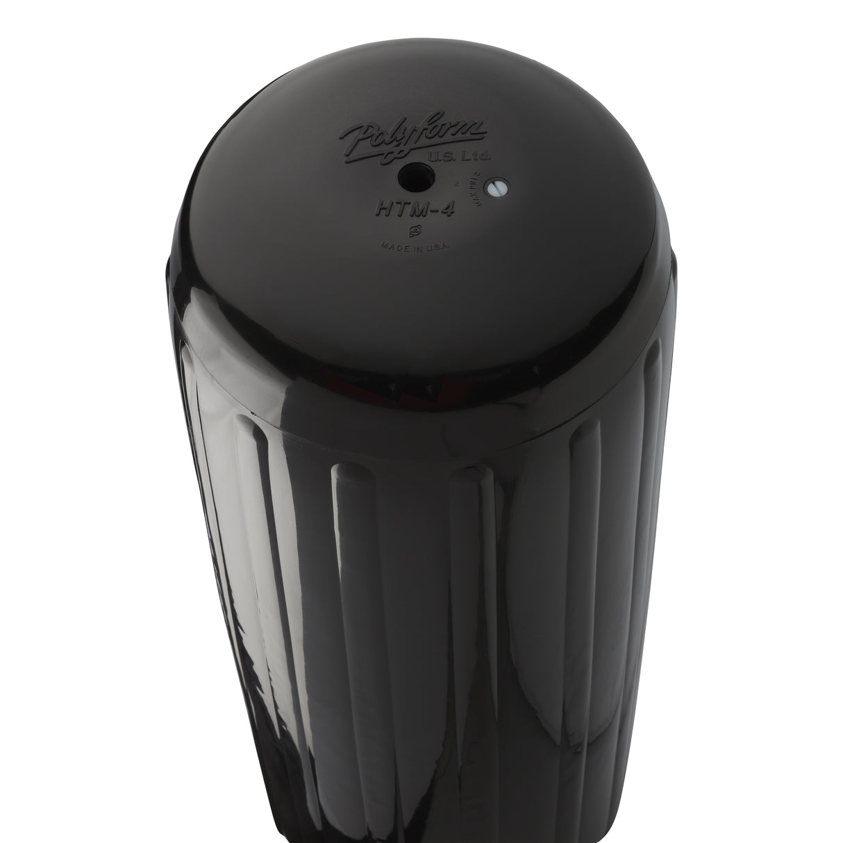 Black hole through center boat fender, Polyform HTM-4 angled shot