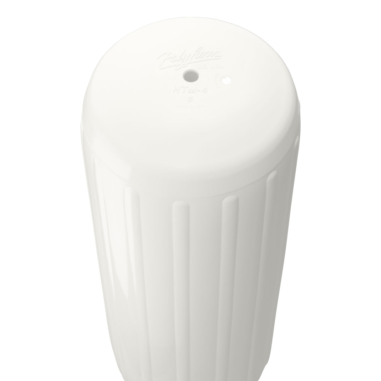 White hole through center boat fender, Polyform HTM-4 angled shot