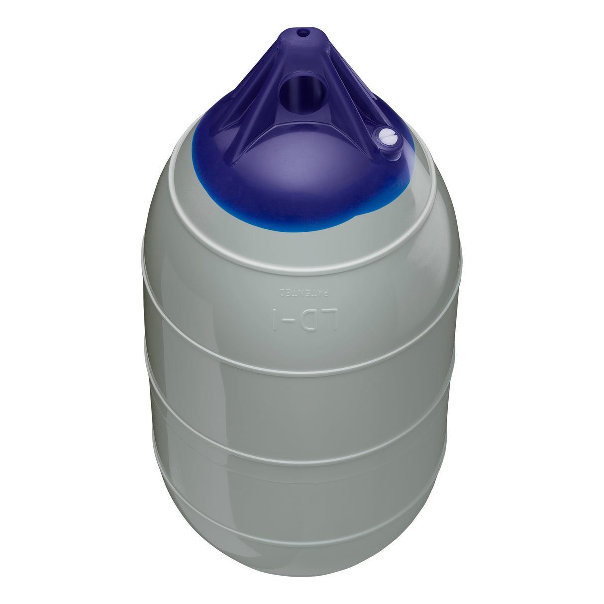 Grey inflatable low drag buoy, Polyform LD-1 angled shot