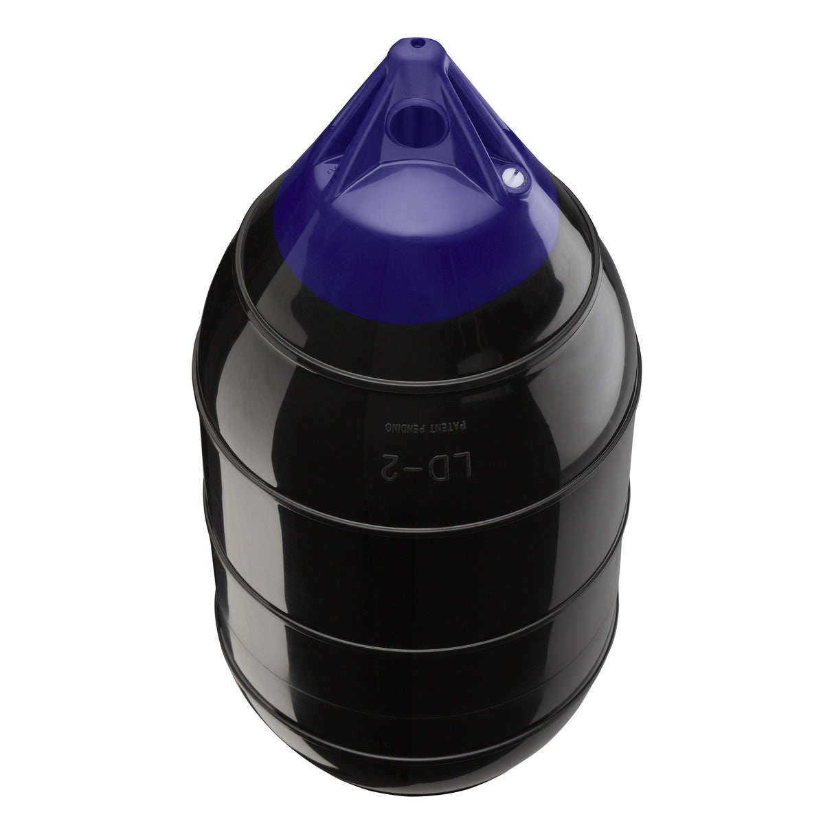 Black inflatable low drag buoy, Polyform LD-2 angled shot
