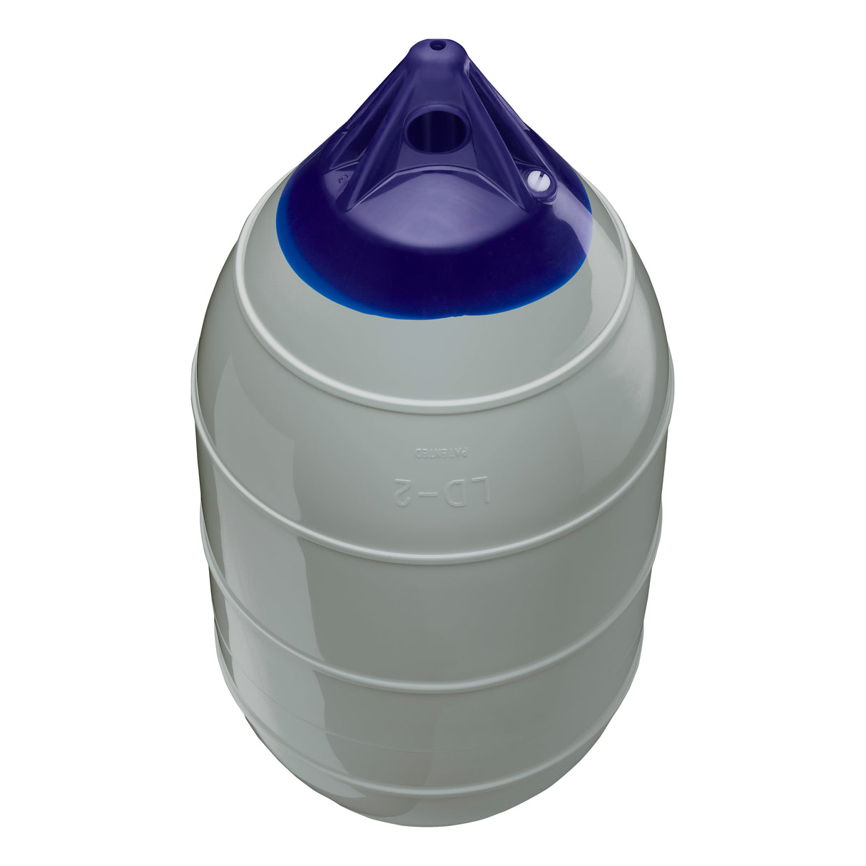 Grey inflatable low drag buoy, Polyform LD-2 angled shot