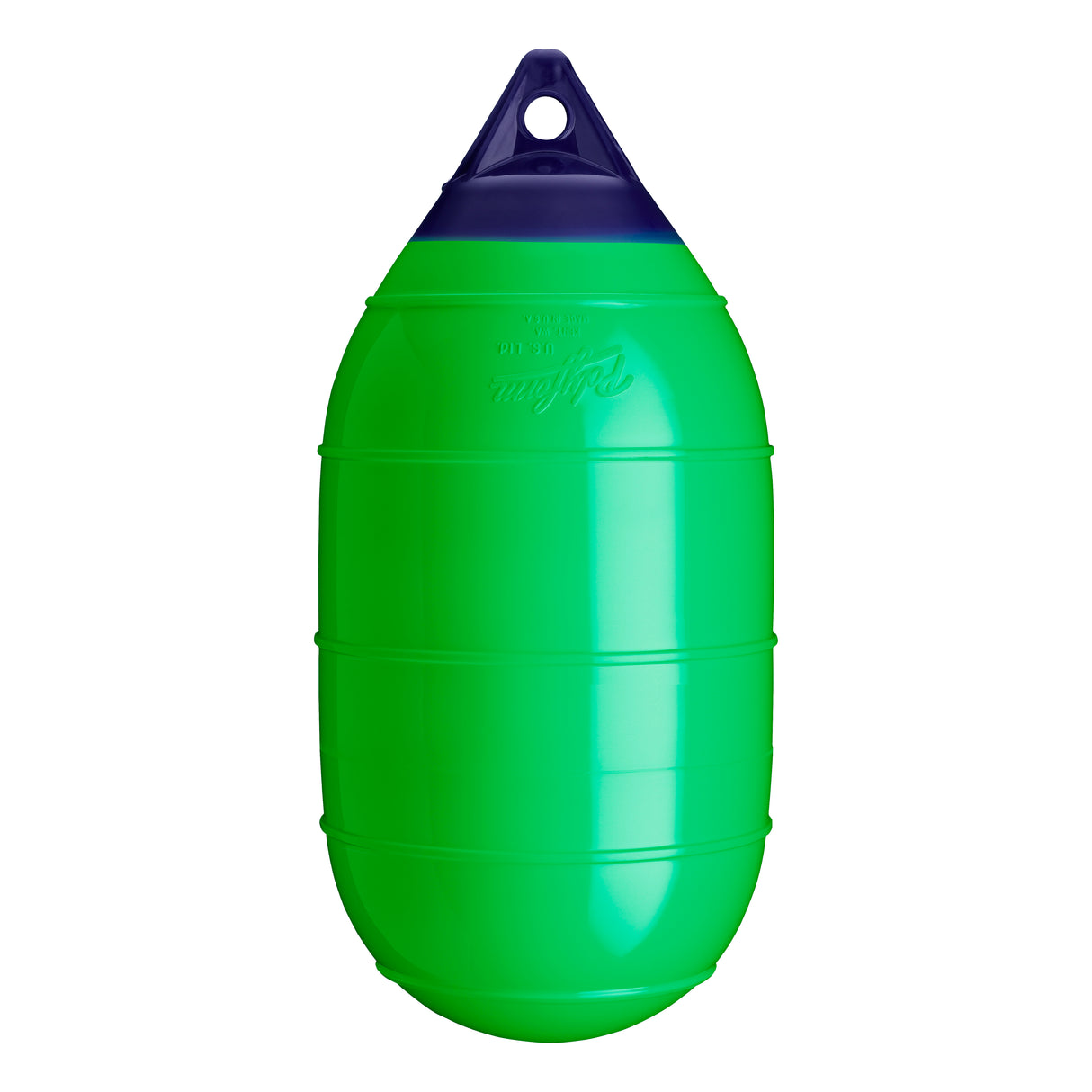 Green inflatable low drag buoy, Polyform LD-2