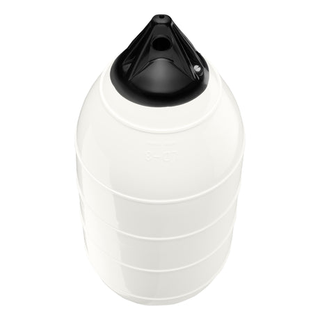 White low drag buoy with Black-Top, Polyform LD-3 angled shot