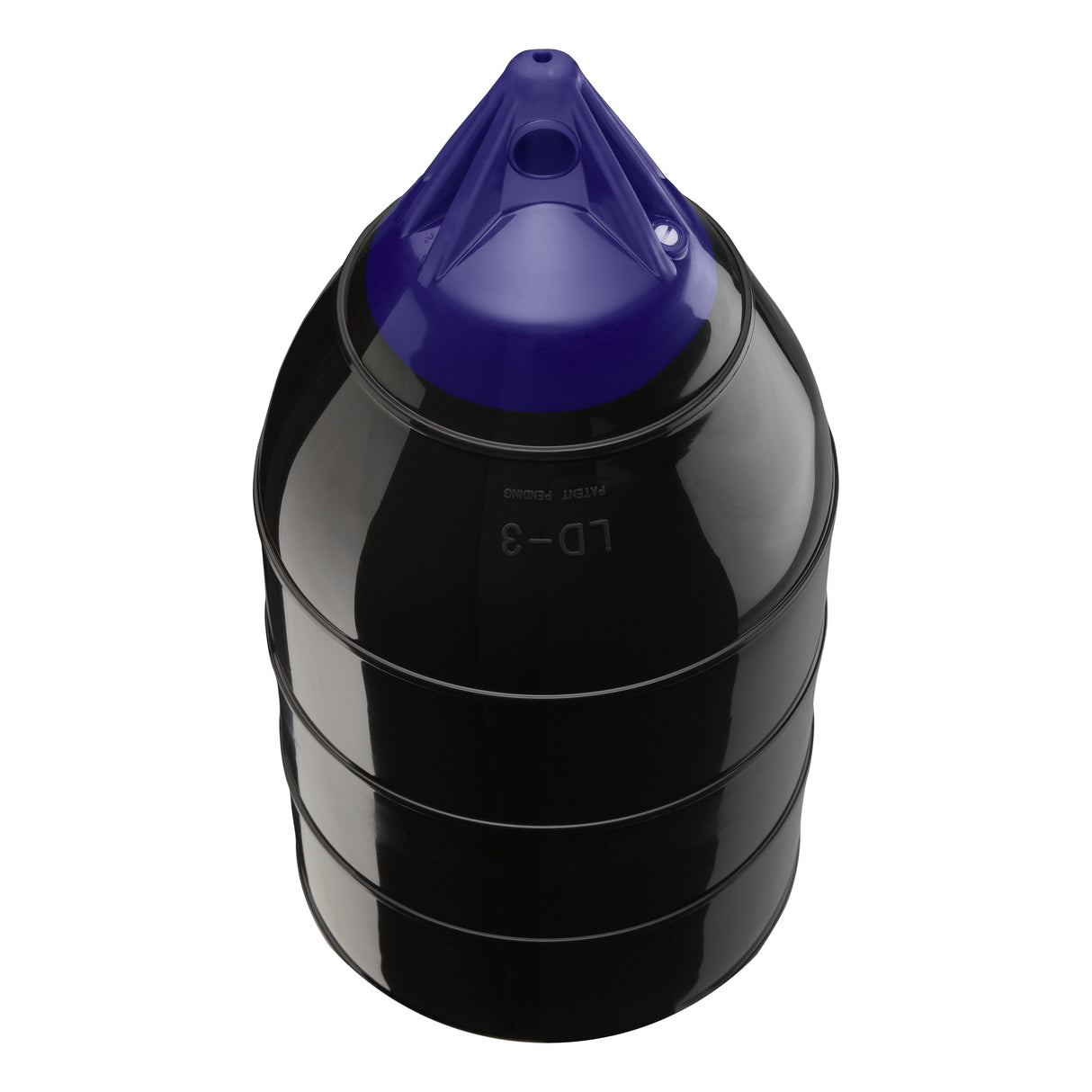 Black inflatable low drag buoy, Polyform LD-3 angled shot