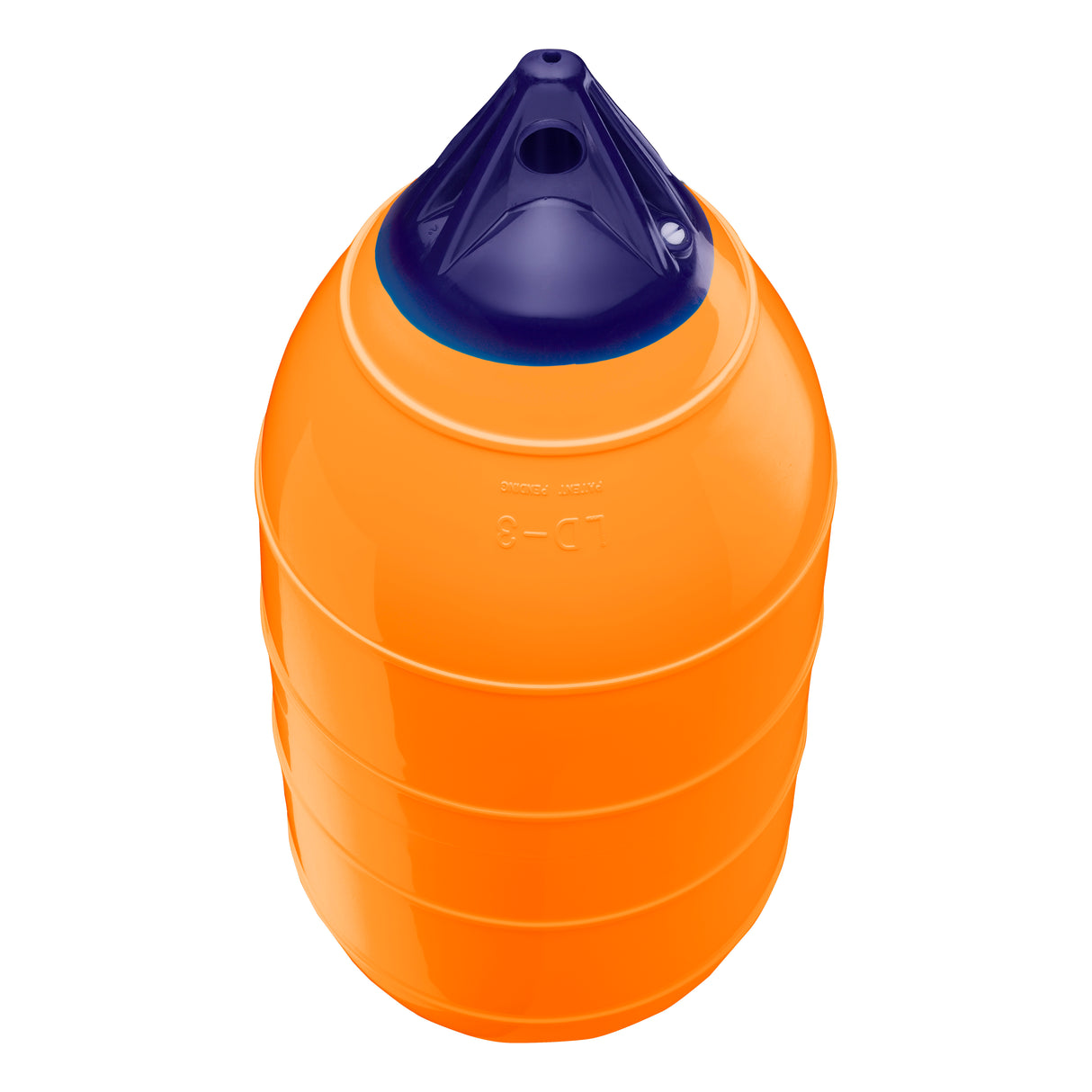 Orange inflatable low drag buoy, Polyform LD-3 angled shot