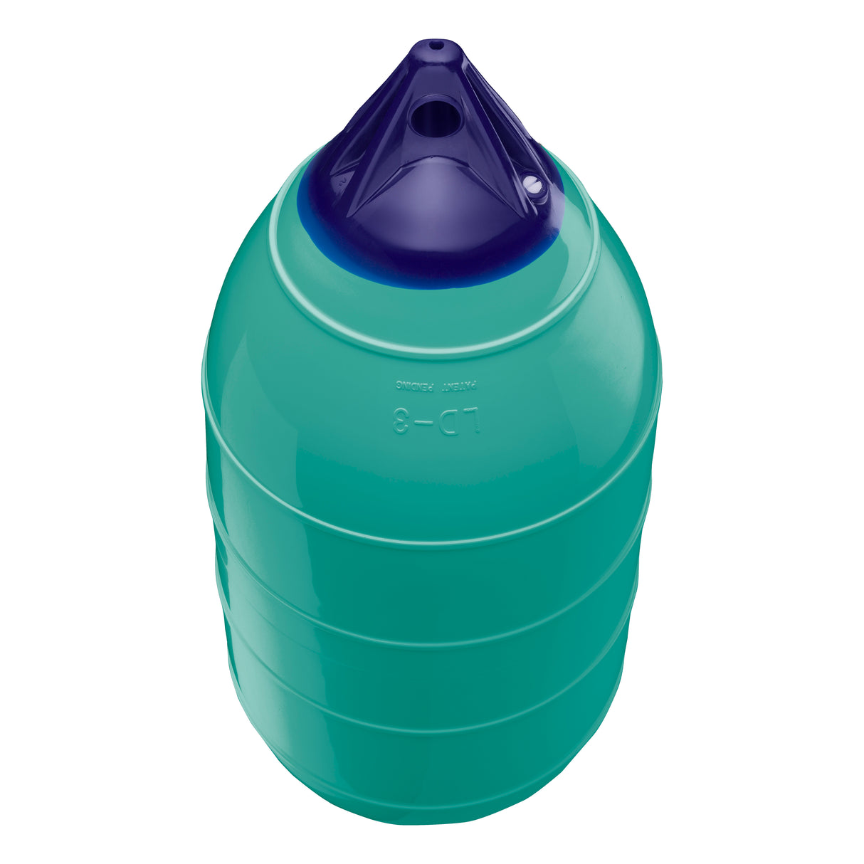 Teal inflatable low drag buoy, Polyform LD-3 angled shot