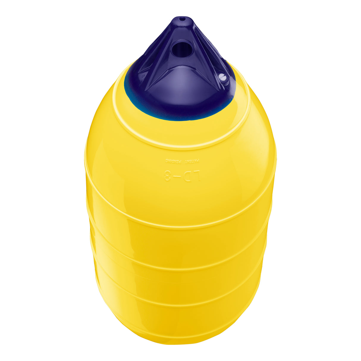 Yellow inflatable low drag buoy, Polyform LD-3 angled shot