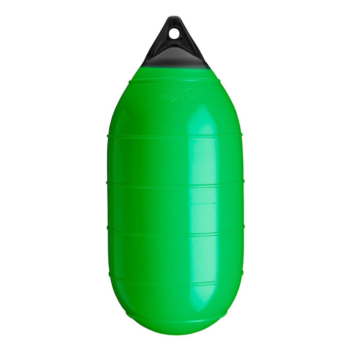Green low drag buoy with Black-Top, Polyform LD-3