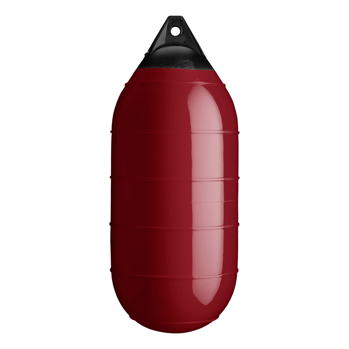 Burgundy low drag buoy with Black-Top, Polyform LD-4