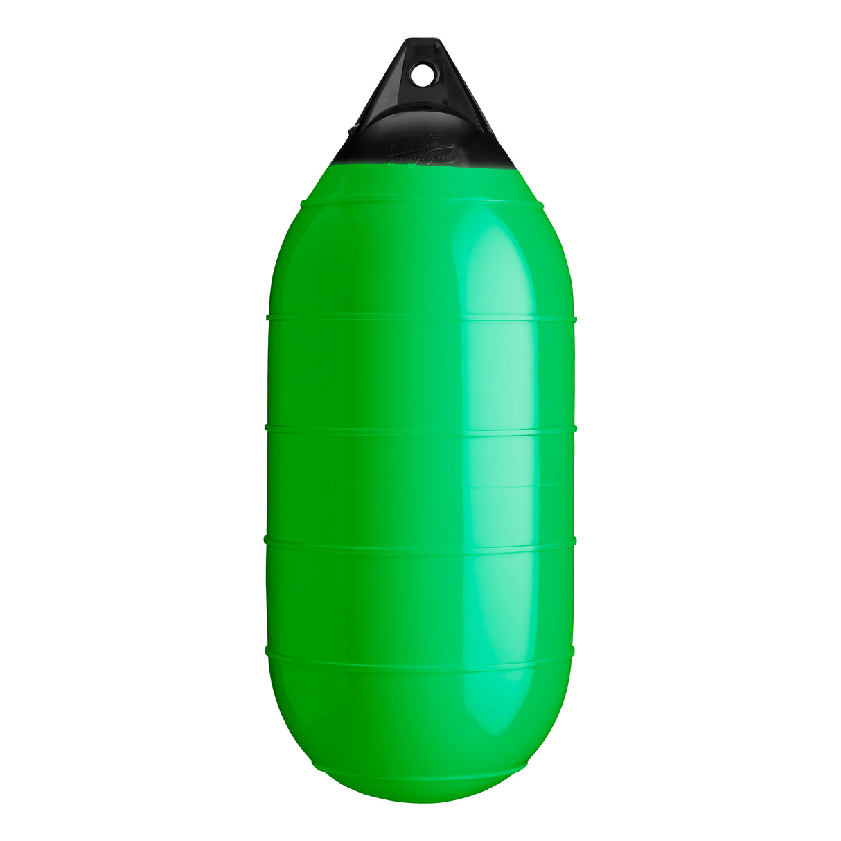 Green low drag buoy with Black-Top, Polyform LD-4