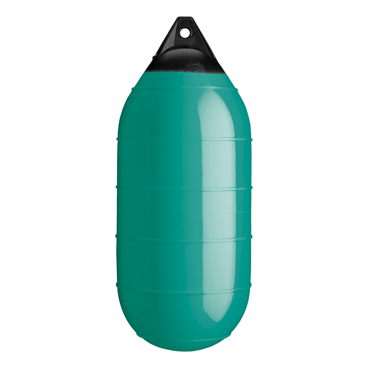 Teal low drag buoy with Black-Top, Polyform LD-4
