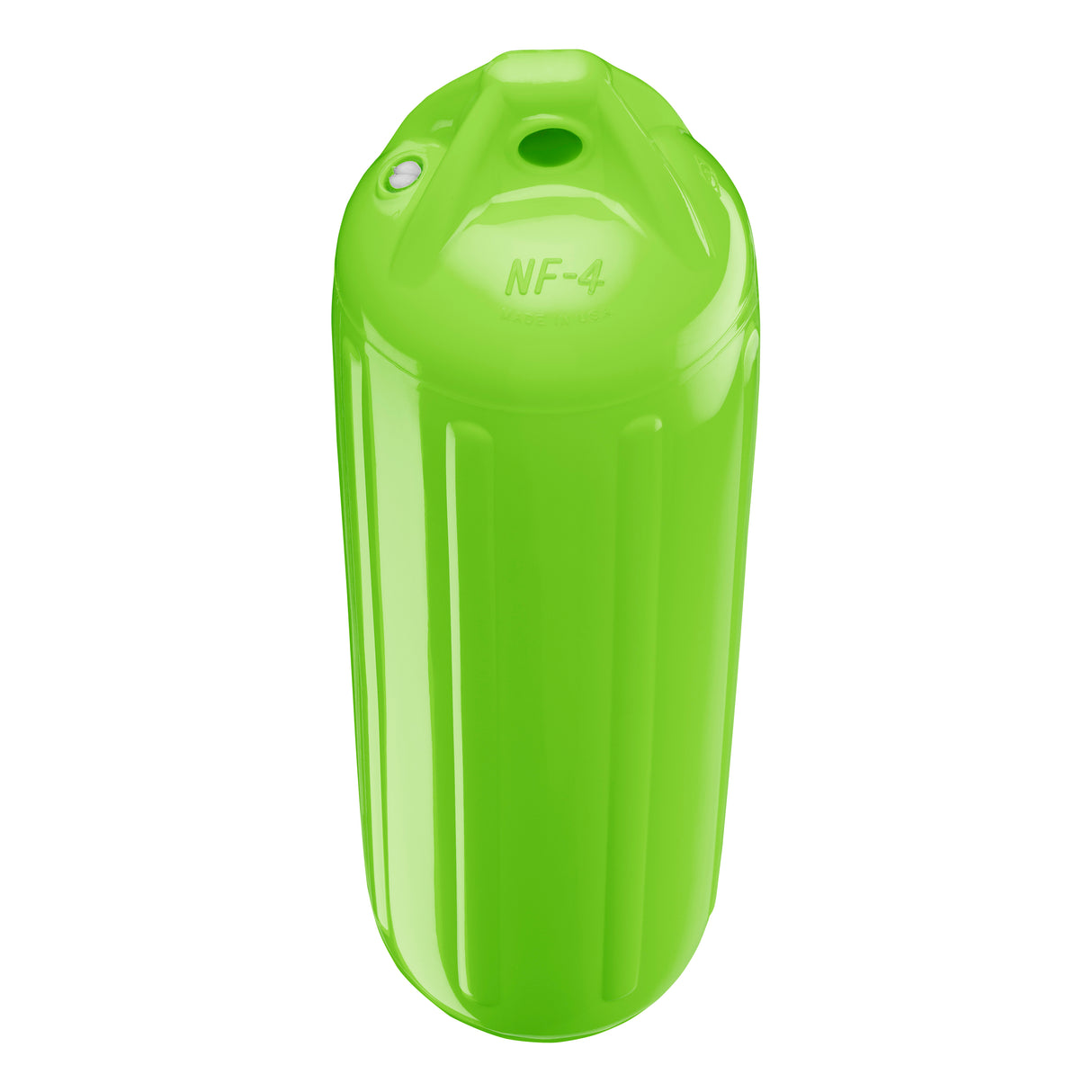 Lime boat fender, Polyform NF-4 angled shot