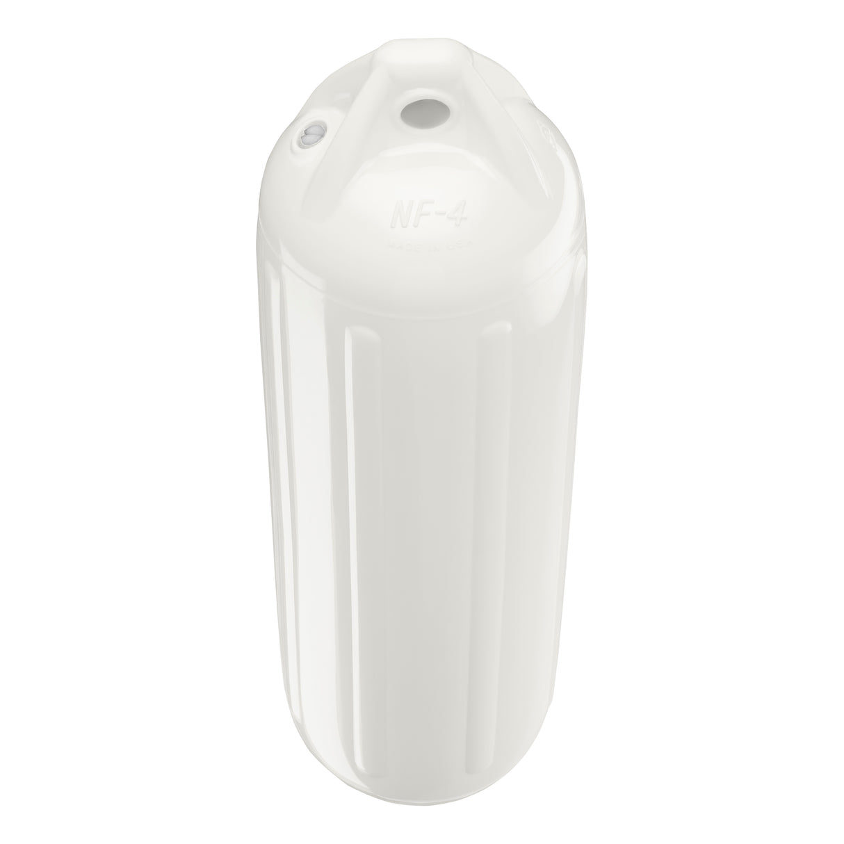 White boat fender, Polyform NF-4 angled shot