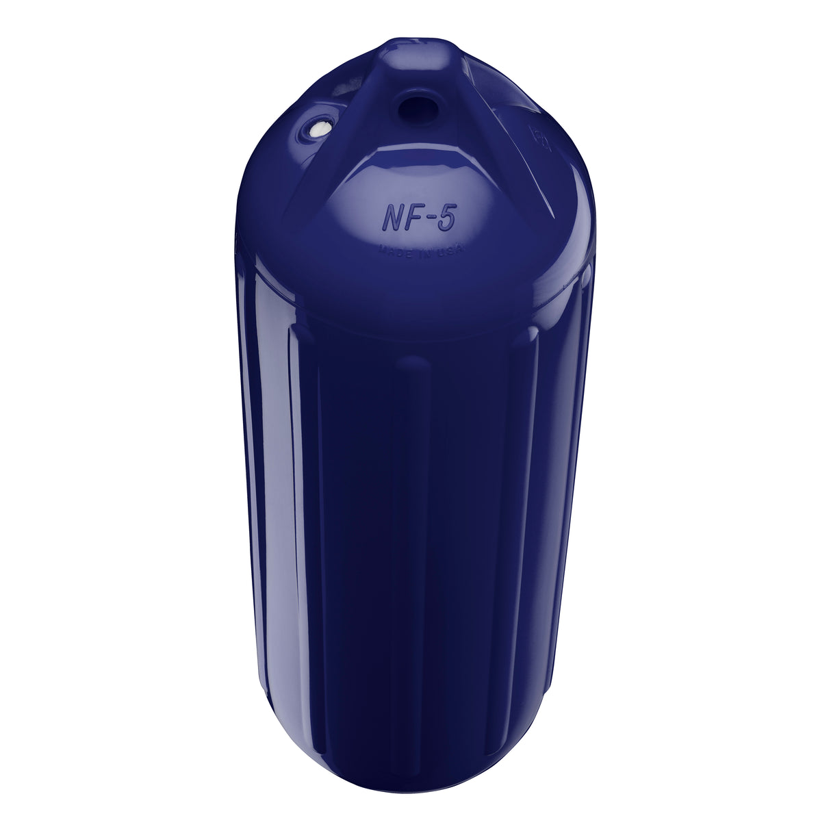 Navy Blue boat fender, Polyform NF-5 angled shot