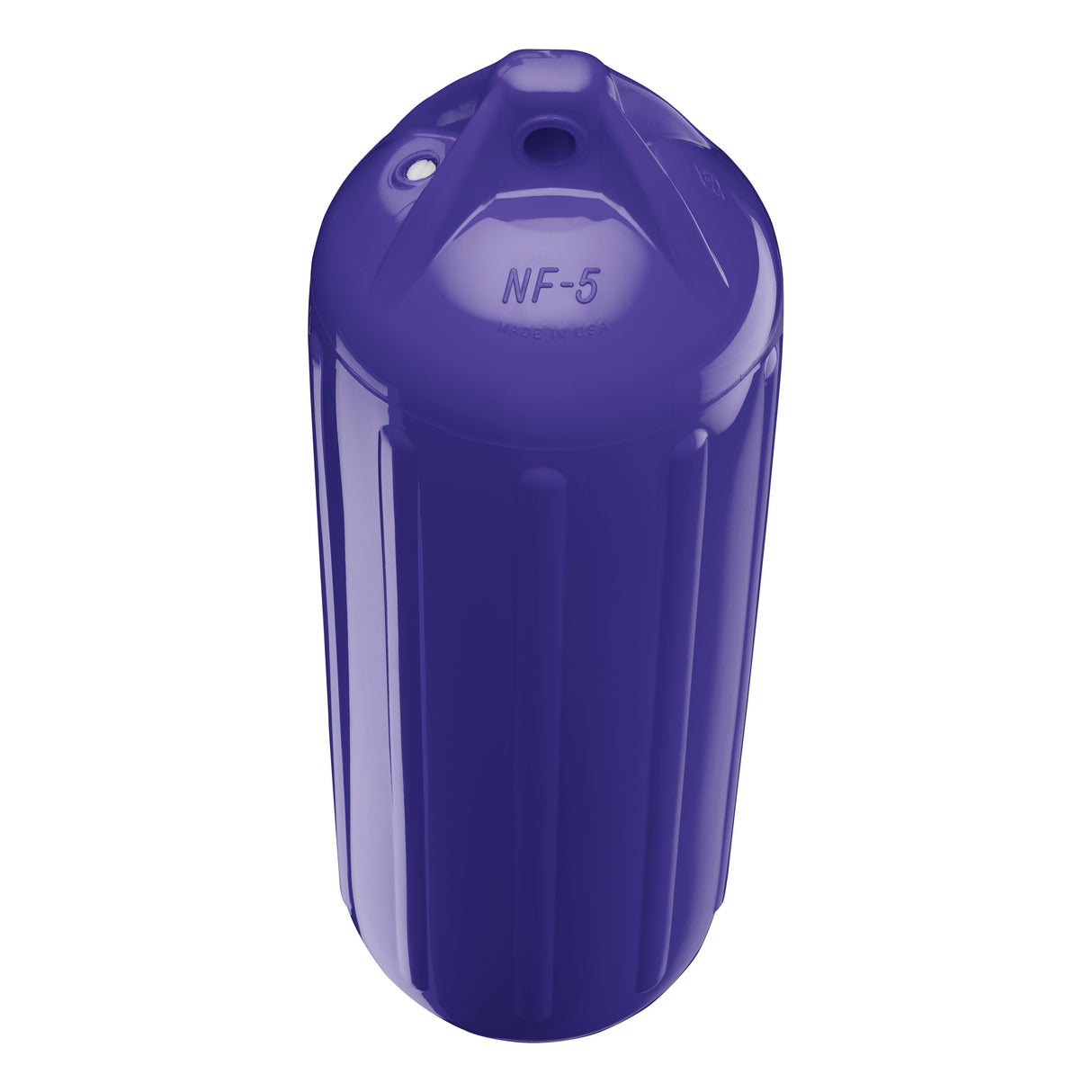 Purple boat fender, Polyform NF-5 angled shot