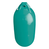 Small buoy and boat fender, Polyform S-1 Teal angled shot