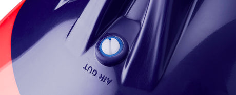 close-up of Polyform US outlet inflation valve on larger A Series buoy