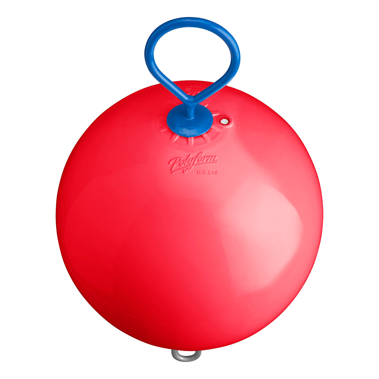 CM-3 Mooring Buoy with galvanized steel mooring iron and shackle, red
