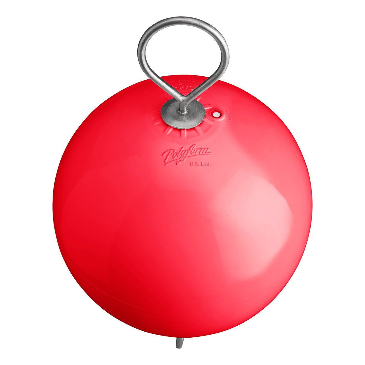 CM-3 Mooring Buoy with stainless steel mooring iron and shackle, red