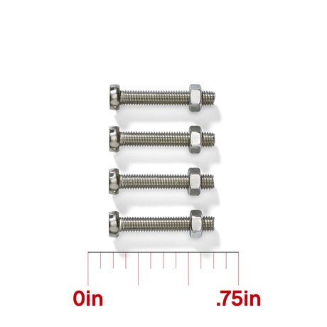 Long bolts and nuts for fender holder rail mount TFR-402, with scale