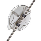 Stainless steel mooring reel with one inch polyester flat line, reverse side