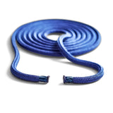 Polyform US boat fender line, whiplocked double braid nylon, twelve feet long, half inch diameter, navy, closeup ends