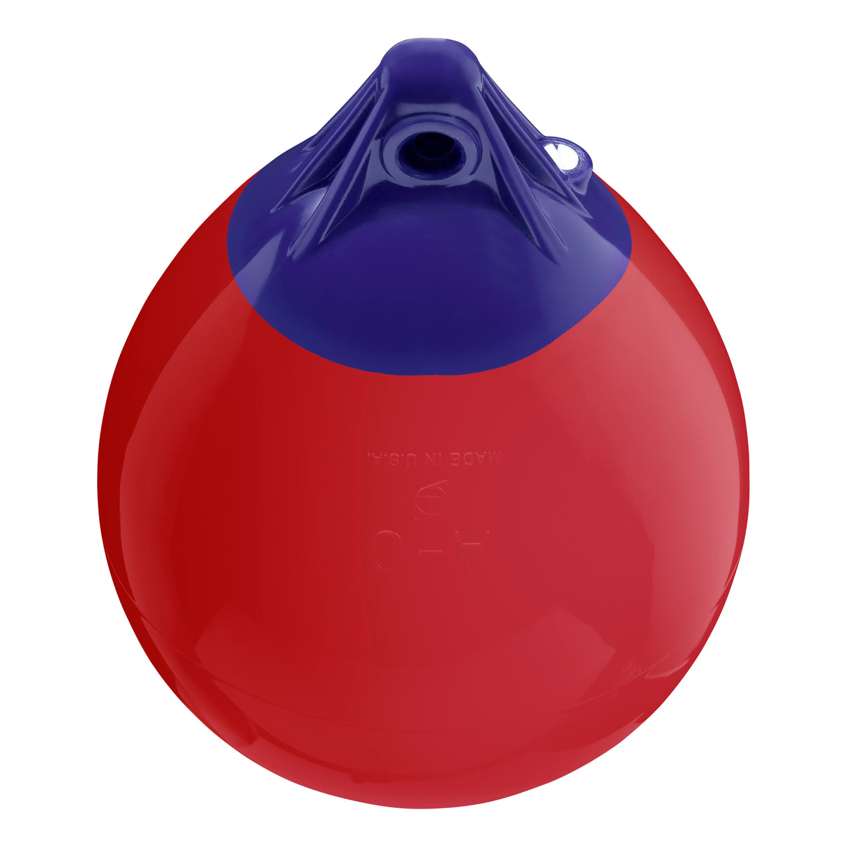 Classic Red inflatable buoy, Polyform A-0 angled shot