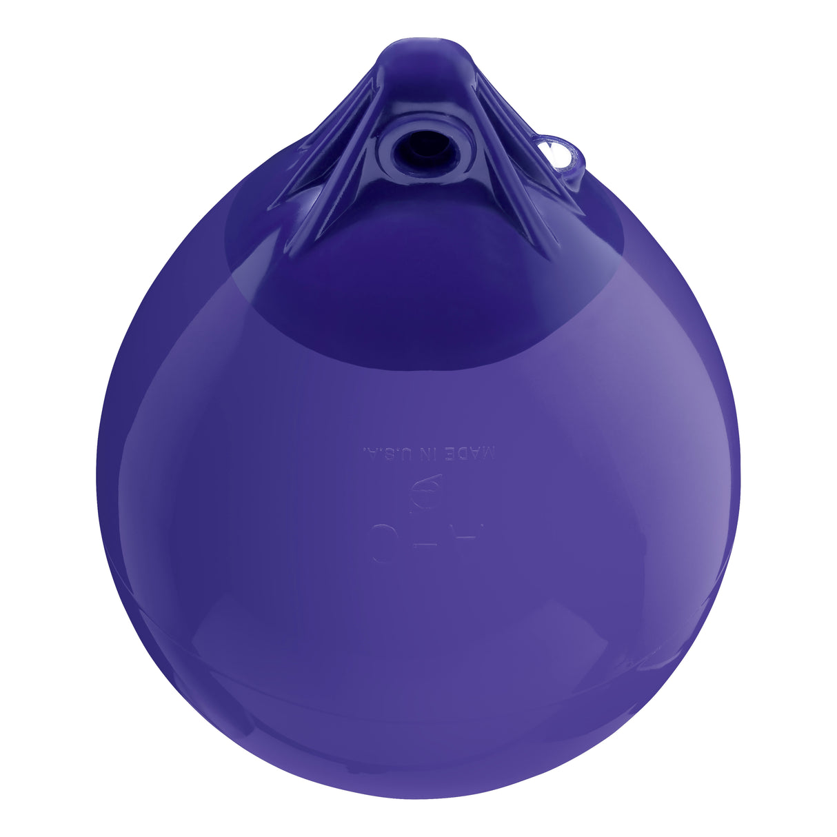 Purple inflatable buoy, Polyform A-0 angled shot
