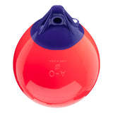 Red inflatable buoy, Polyform A-0 angled shot