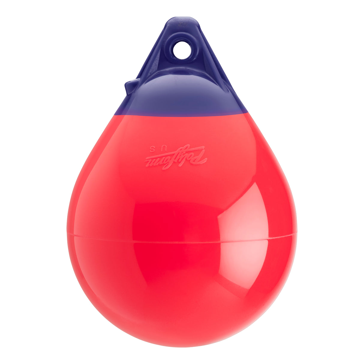 Red inflatable buoy, Polyform A-0 