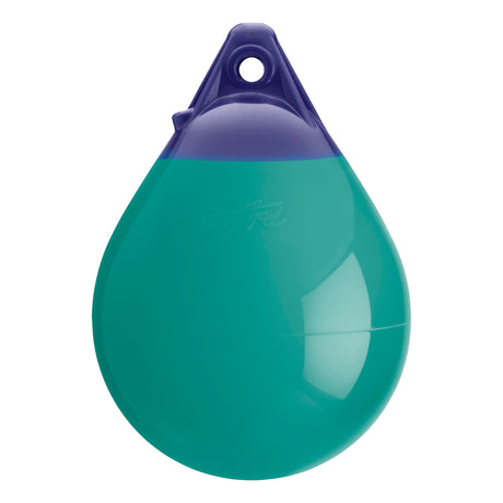 Teal inflatable buoy, Polyform A-0 