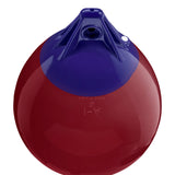Burgundy inflatable buoy, Polyform A-1 angled shot