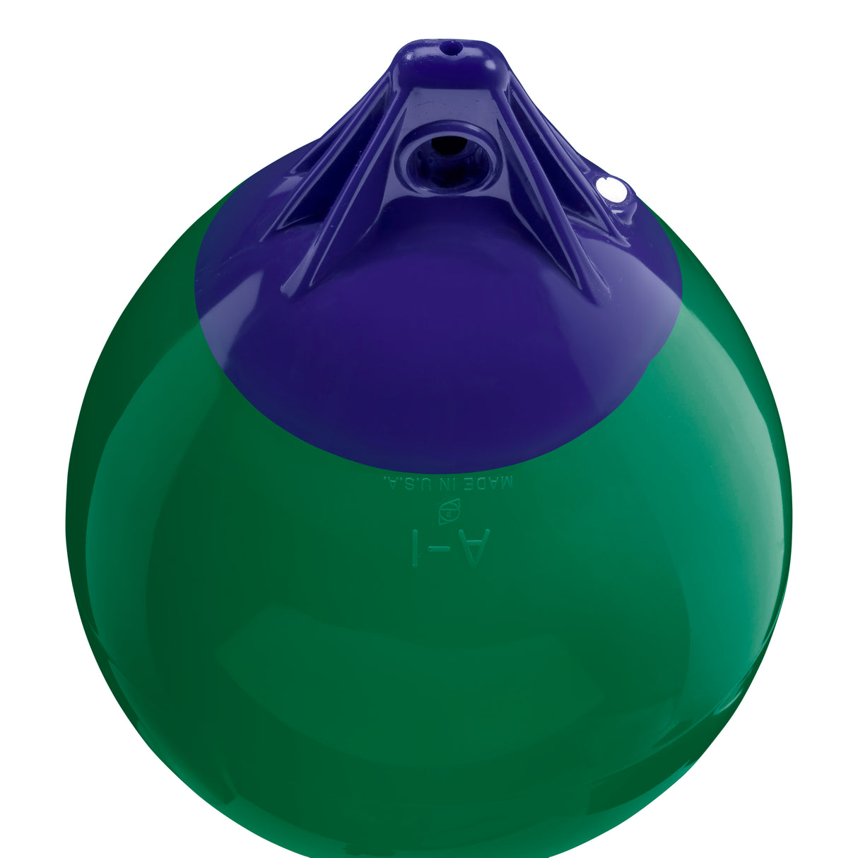 Forest Green inflatable buoy, Polyform A-1 angled shot