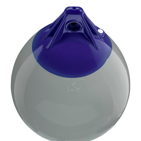 Grey inflatable buoy, Polyform A-1 angled shot