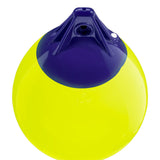 Saturn Yellow inflatable buoy, Polyform A-1 angled shot