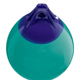Teal inflatable buoy, Polyform A-1 angled shot