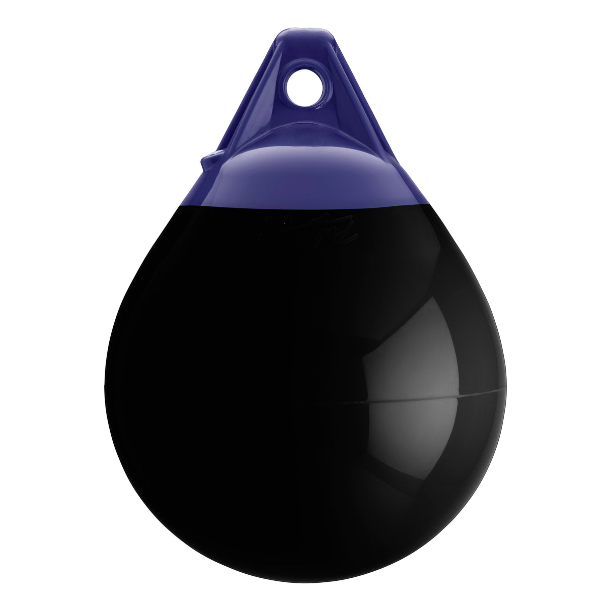 Black inflatable buoy, Polyform A-1 