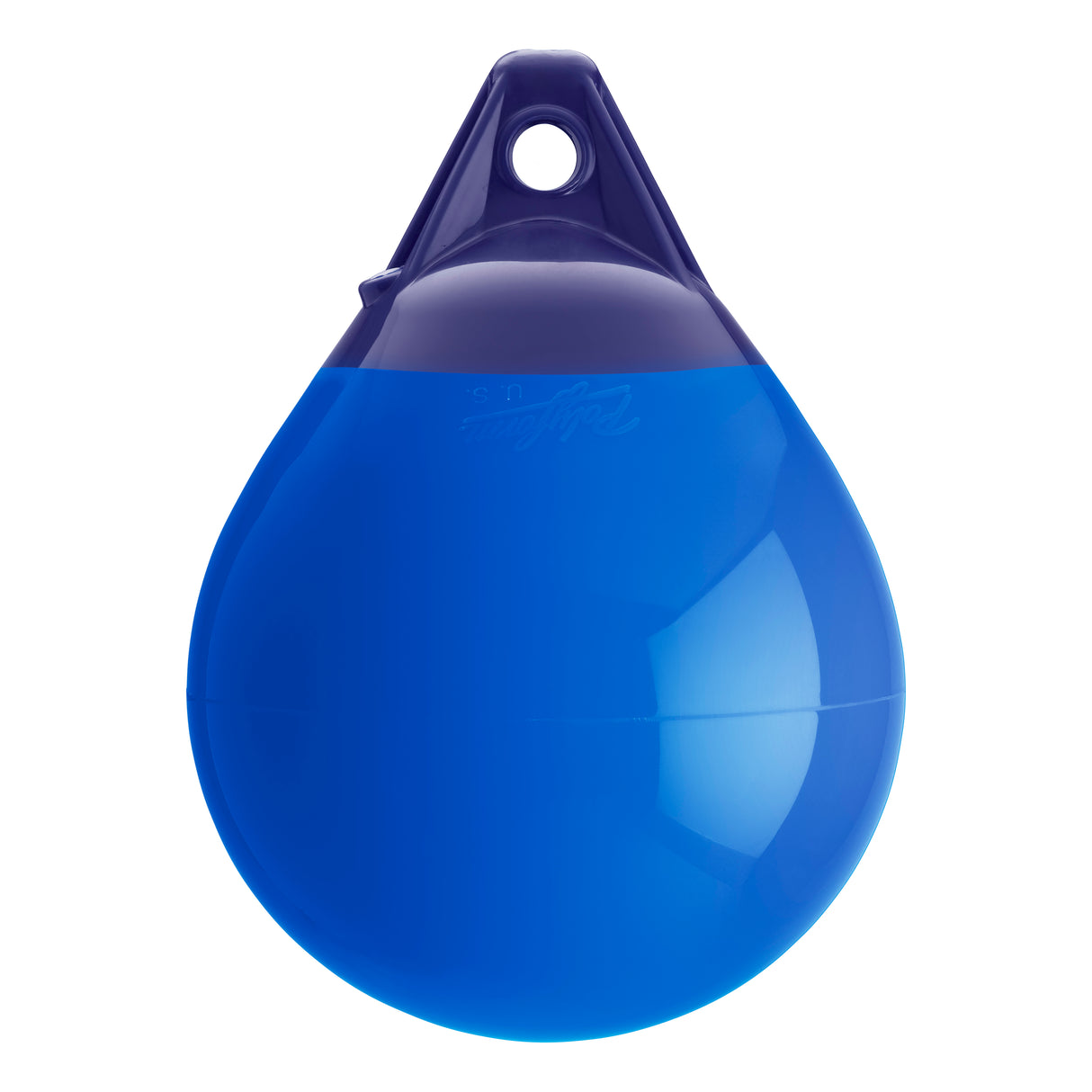 Blue inflatable buoy, Polyform A-1 