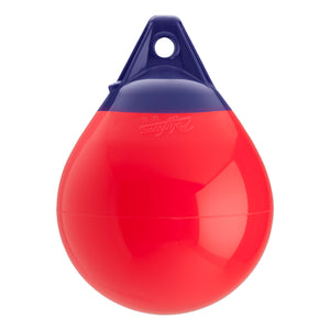 Red inflatable buoy, Polyform A-1 