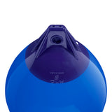 Blue inflatable buoy, Polyform A-2 angled shot
