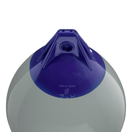 Grey inflatable buoy, Polyform A-2 angled shot