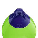 Lime inflatable buoy, Polyform A-2 angled shot